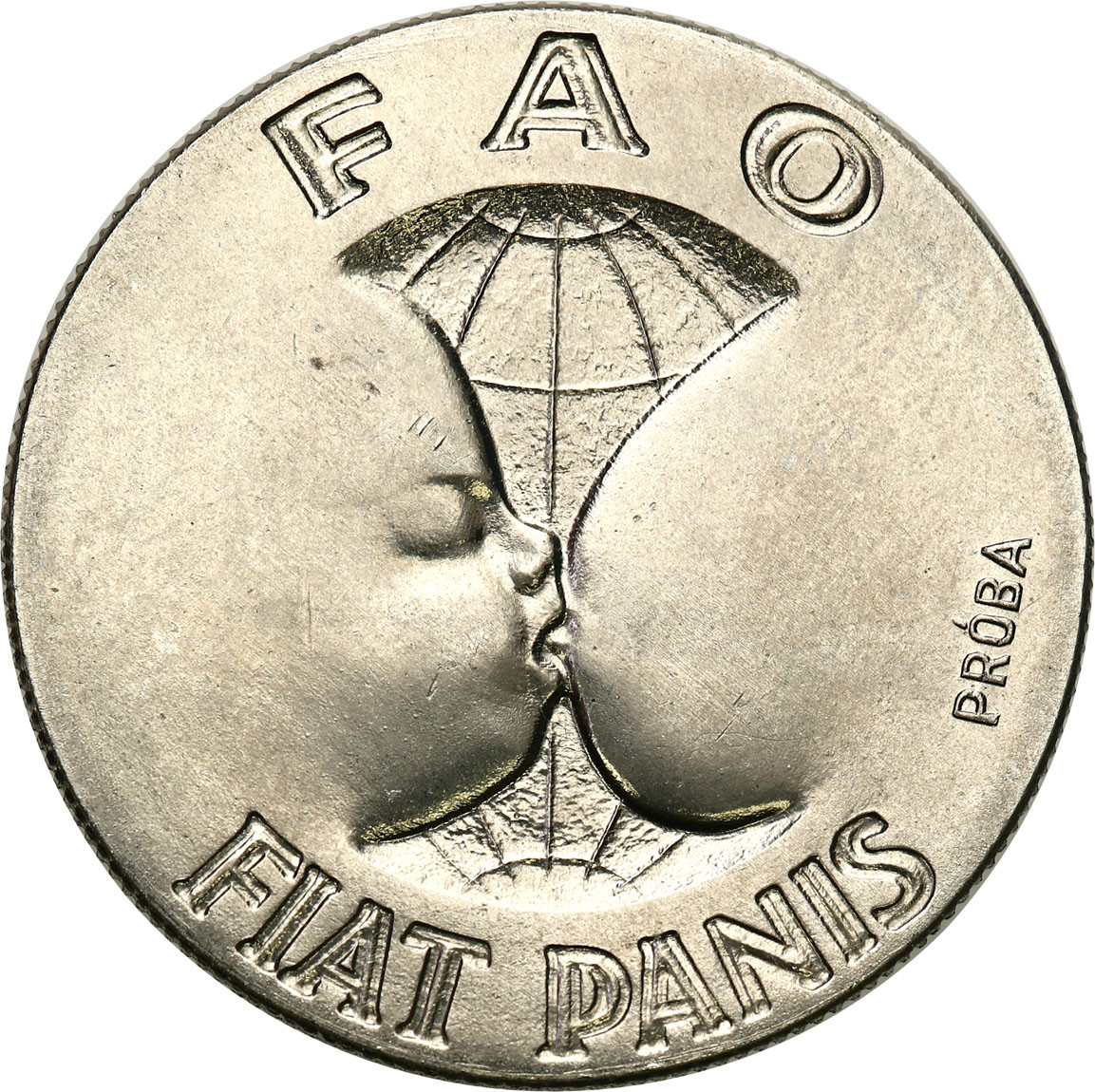 PRL. PRÓBA Nikiel 10 złotych 1971 - FAO fiat panis